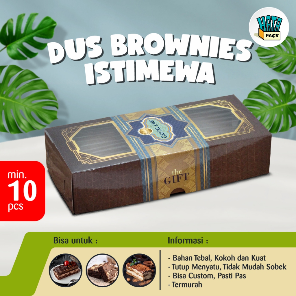 Dus Box Brownies Gretel Lux / Dus Kue Brownies Ukuran 30 x 10 x 5 cm / Dus Box Kue Hansel Semarang