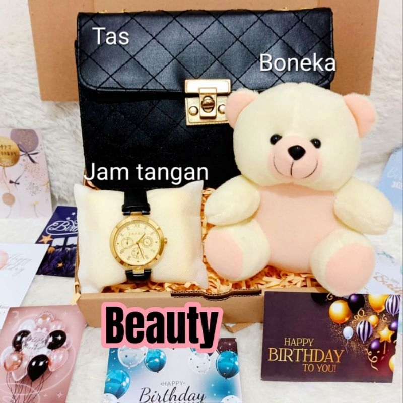 

Hampers Bag Cewek Premium Kado Cewek Anniversary Gift Happy Birthday Wisuda Hari Guru