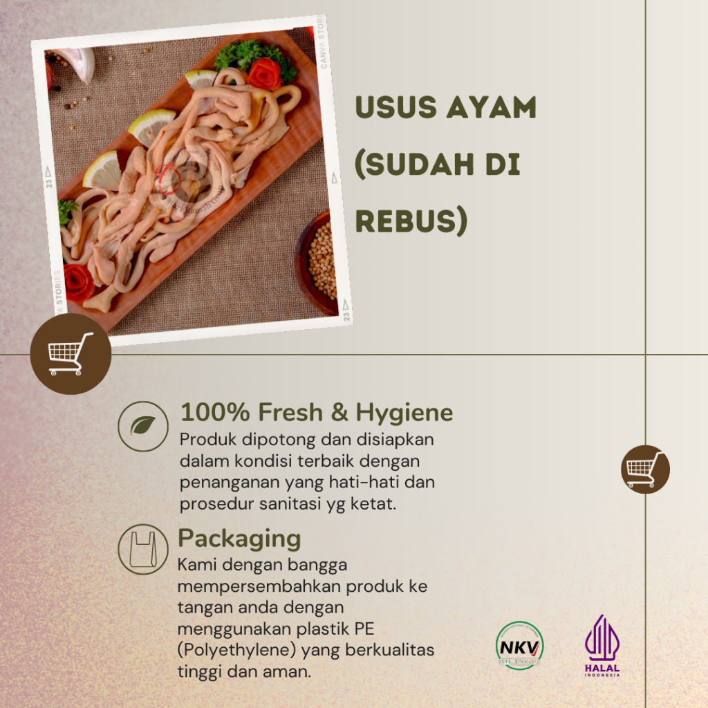 

Usus Ayam Rebus Fresh 1kg