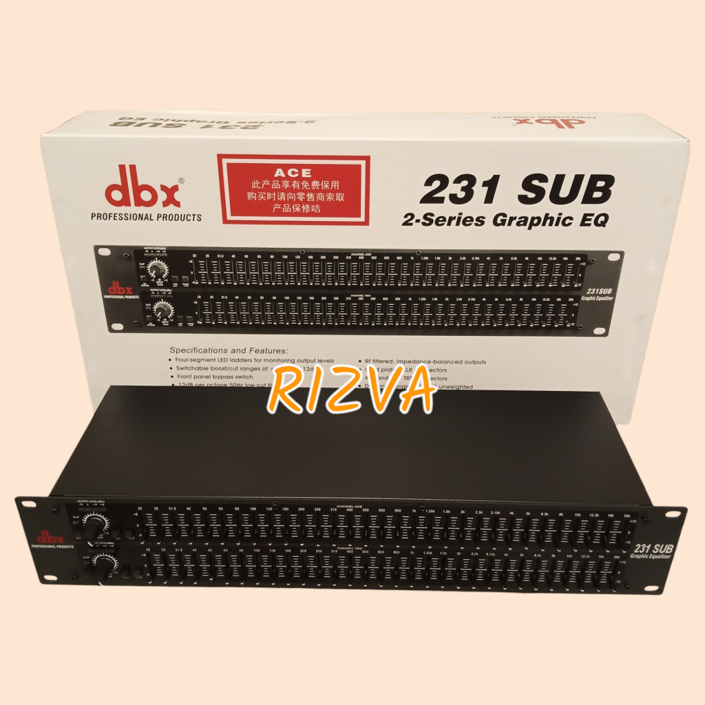 DBX 231SUB EQUALIZER PLUS OUTPUT SUBWOOFER 231 SUB