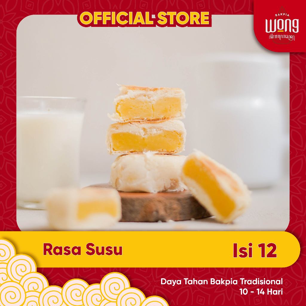 

Bakpia Wong Keraton - Bakpia Reguler Susu Isi 12