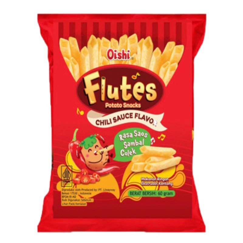 

Flutes Potato Saos Sambal Colek Snack 60 gram