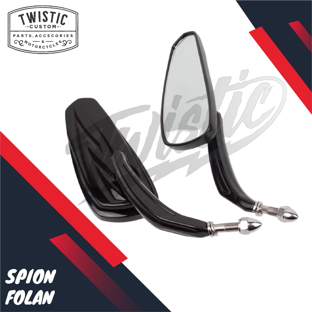Spion Oval Folan Motor Harley Davidson Benelli EVO EFI Keeway Custom