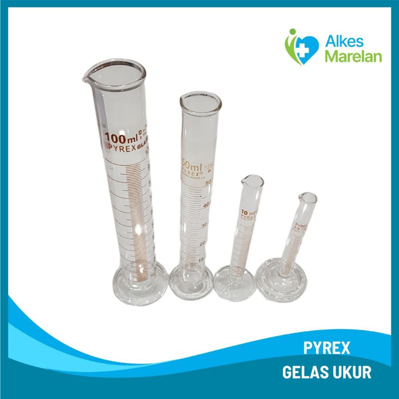 PYREX - Gelas Ukur Pyrex 5ml , 10ml , 50ml ,100ml  / Gelas Ukur Kaca Pyrex