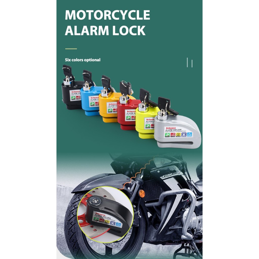 Gembok Alarm / Gembok Cakram Motor Alarm / Gembok Alaram / Disc Lock Alarm / Kunci Cakram / Gembok