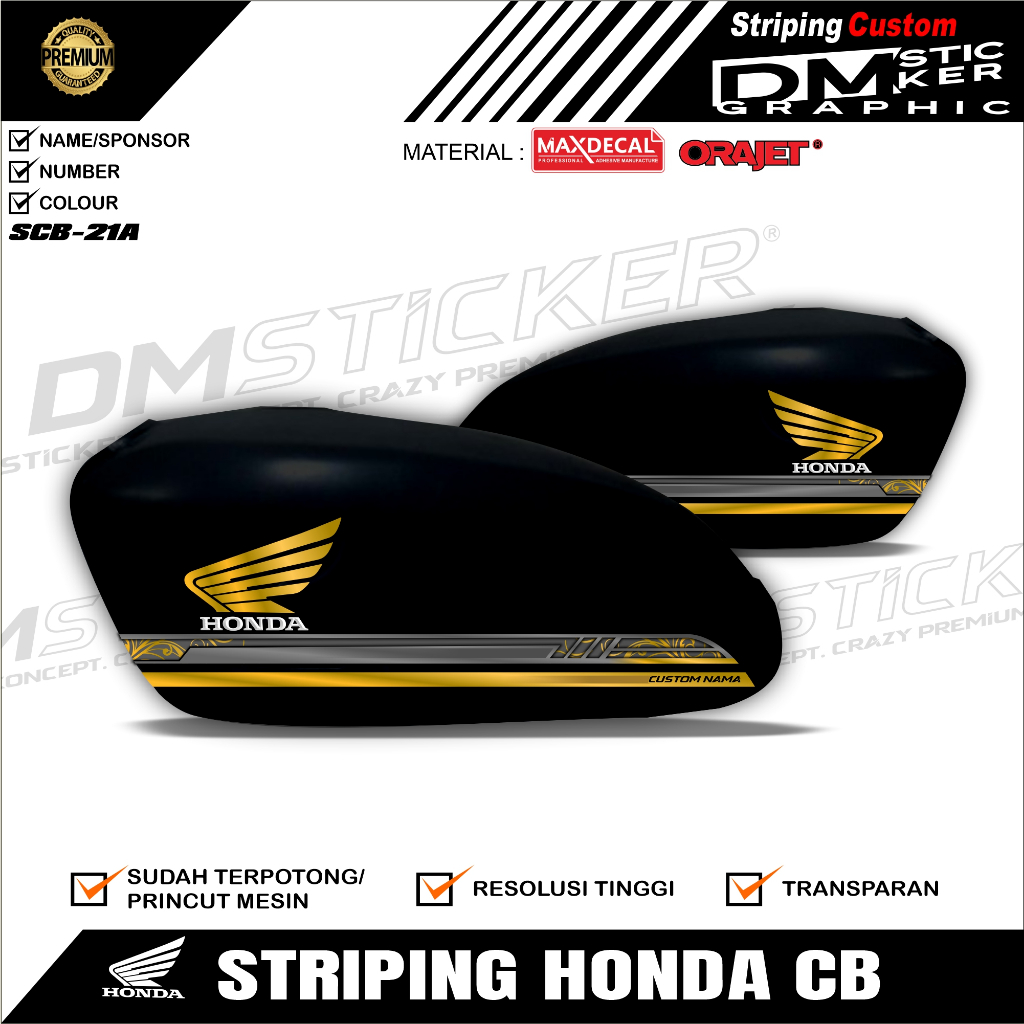 STRIPING CB GLATIK STICKER CB GLATIK MURAH KODE - SCB 21