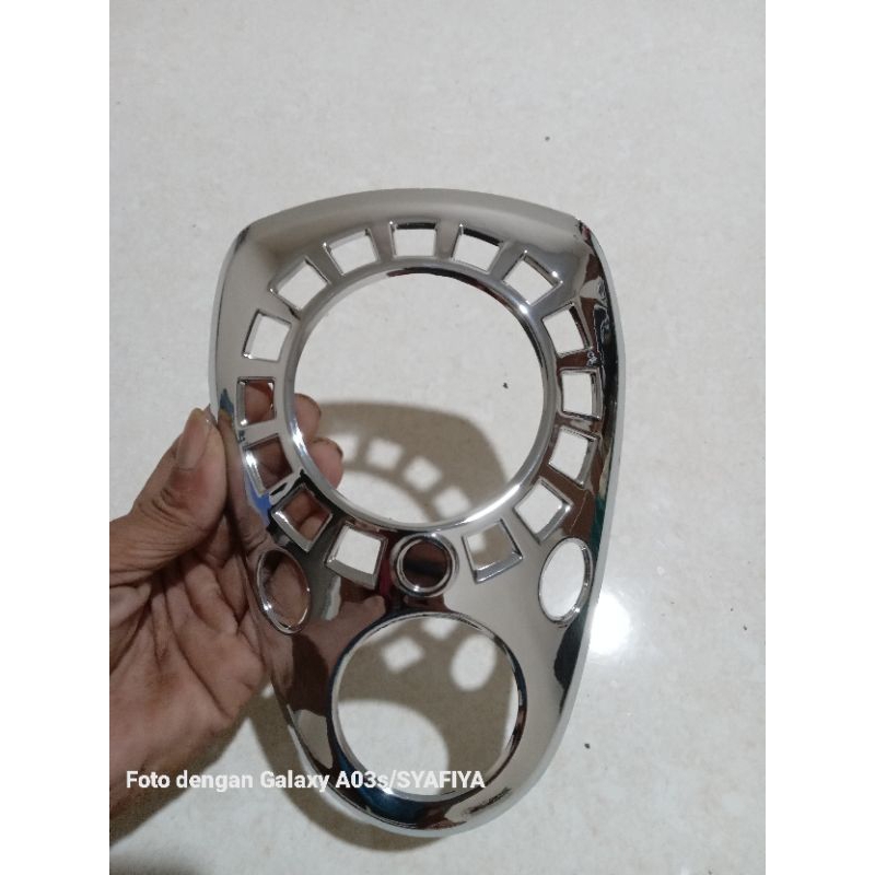 garnish accesories lampu belakang honda scoopy fi karbu/scoopy lama original chrome