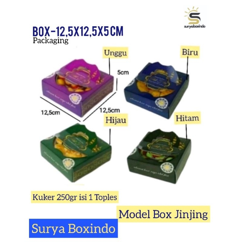 

Box Toples Kue Kering 250 gram 'Premium' isi 1 toples 12x12x5 cm/Kardus/Kuekering/jinjing/slide/kuker/idulfitri/Lebaran/Parcel
