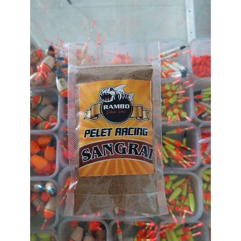 Umpan rambo pelet racing SANGRAI/Serbuk Udang lumut spesial umpan pancing ikan tawar