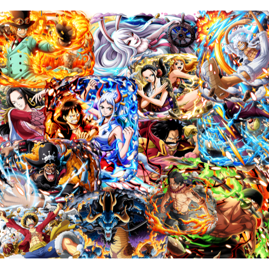 

40 PCS Sticker One Piece Vinyl Glossy Anti Air