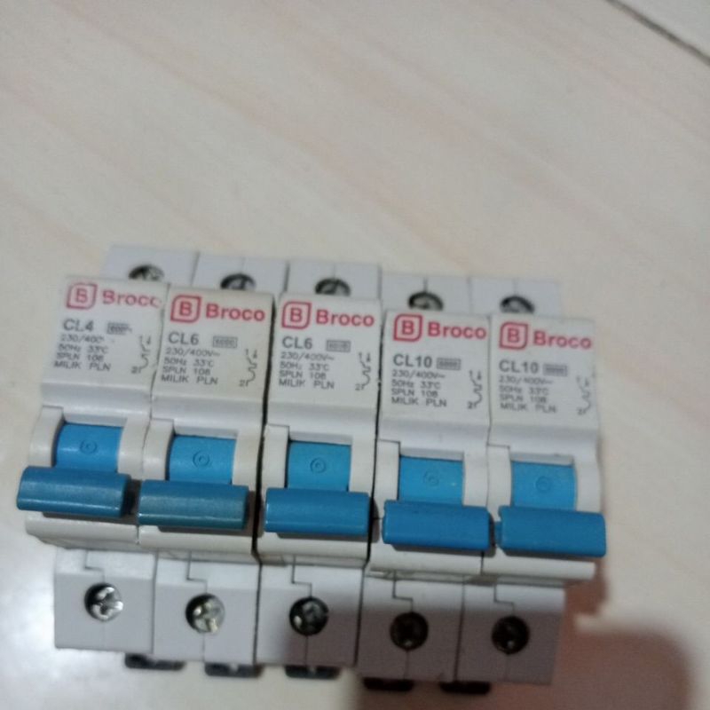 MCB Broco PLN 1pas 4a 6a 10a orginal siap pakek di jamin normal