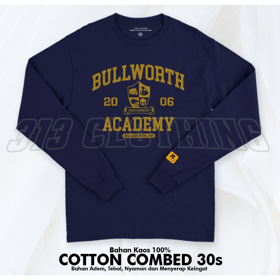 Kaos Bullworth Academy Lengan Panjang / Kaos Baju Bully Bullworth