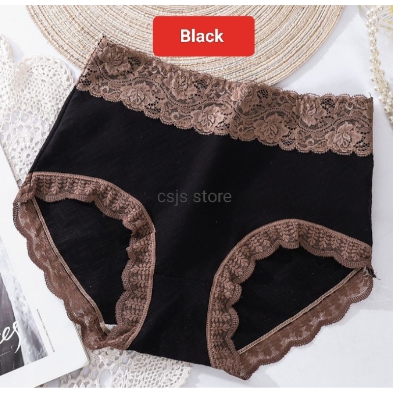 Celana dalam highwaist wanita 50 kg - 70 kg renda jumbo cd import premium