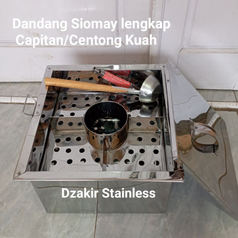 dandang pentol/panci siomay/panci bakso pangsit/dandang dinsum kotak stainless