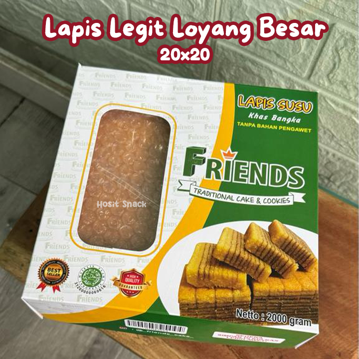 

Kue Lapis Bangka 20x20 Halal / Kue Lapis Susu Bangka FRIENDS Halal / Bolu Lapis Legit Bangka / Bolu Bangka / Lapis Bangka