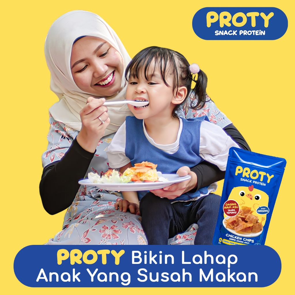 

PROTY Chicken Chips (18g) - Keripik Daging Ayam Krispi - Snack Cemilan Protein