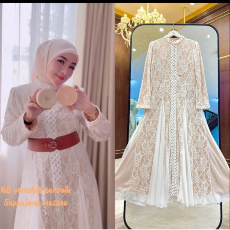 shellasaukia Dress  brokat mewah import ORI 100%