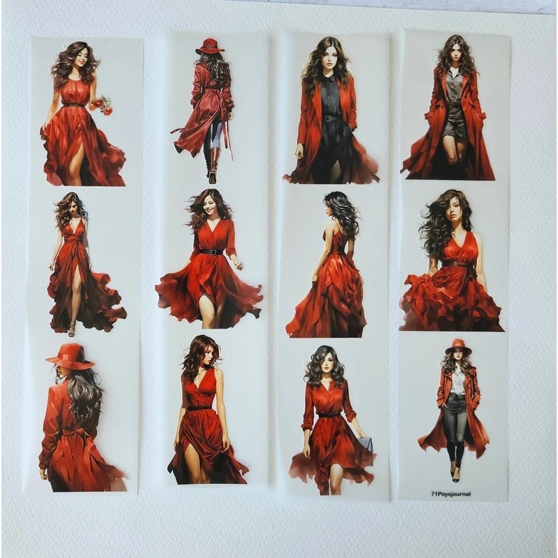 

71Poysjournal Women in Red PET Tape Sticker - (Indonesian Brand)