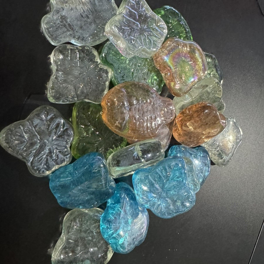 Batu Kaca Hiasan Aquarium Aquascape - Meja Kantor 400Gr