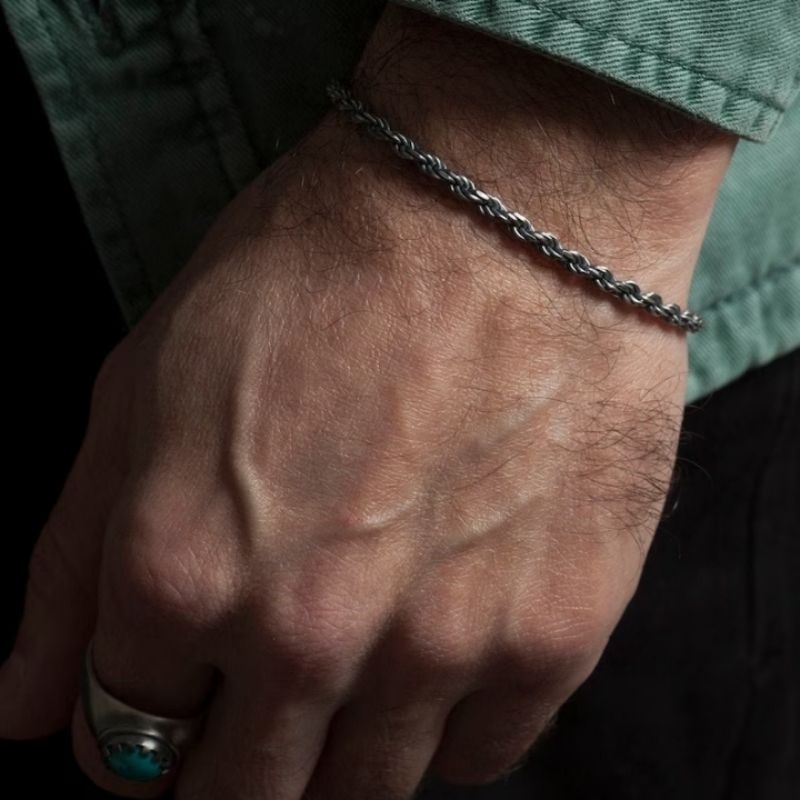 GELANG RANTAI LILIT GELANG TITANIUM PRIA WANITA