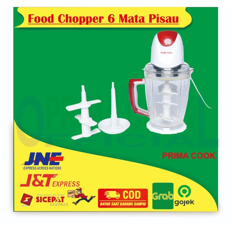PRIMA COOK  Food Chopper  Creamer 6 Mata Pisau Penghancur Tanpa Air