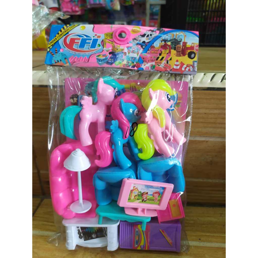 Mainan Anak Kuda Poni Kursi Isi 3 FI557