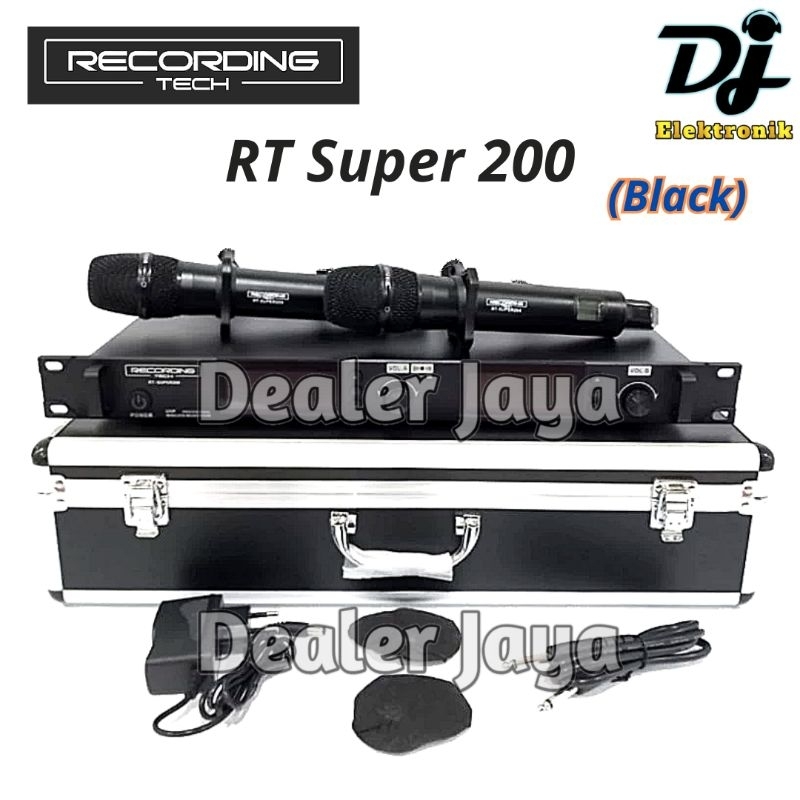 RECORDING TECH _ RT SUPER 200 / RT SUPER200 - 2 Mic Hand Wireless Black / Hitam