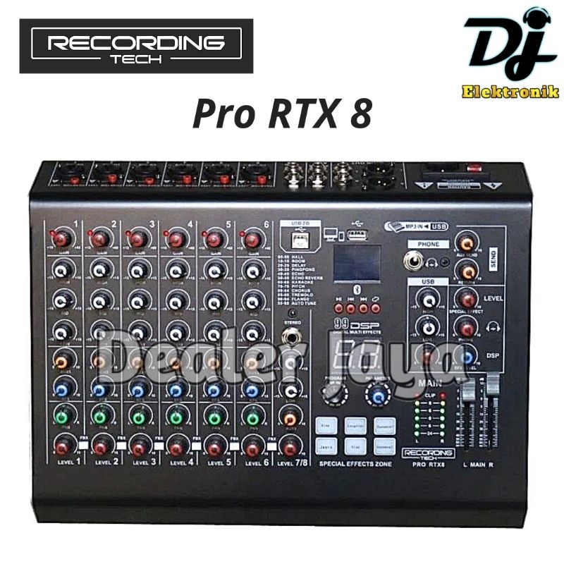 RECORDING TECH ● PRO RTX 8 / RTX8 - Mixer Analog 8 channel (Podcast) RT