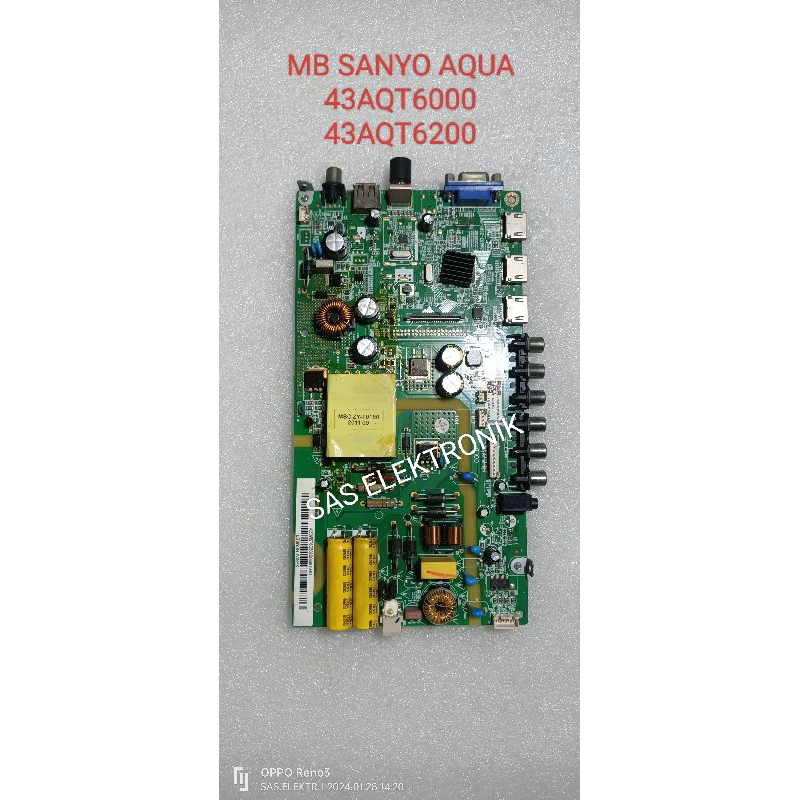 MB BOARD MOTHERBOARD MAINBOARD MESIN TV LED SANYO AQUA 43 INCHI LE-43AQT6000F 43AQT6000 43AQT6200F 4