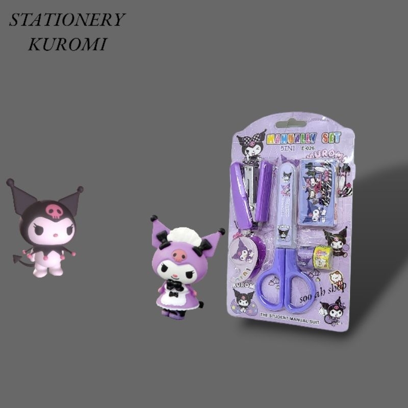 

1SET ALAT STATIONERY 5 IN 1 MOTIF CARTON ,KUROMI ,CINNAMOROL ,POMPOMPURIN ,MY MELODY ,