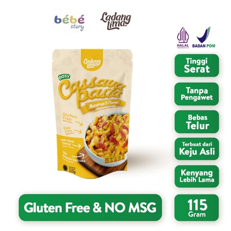 

LADANG LIMA - CASSAVA PASTA MAC & CHEESE 115 GRAM / GLUTEN FREE / HEALTHY