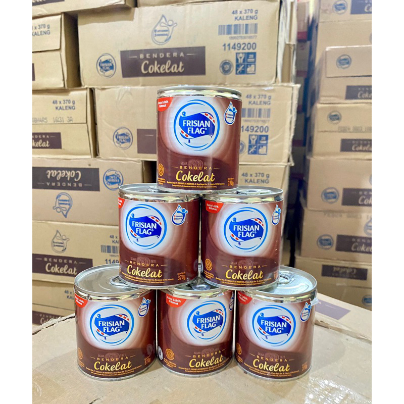 

Susu Bendera Kaleng Cokelat Frisian Flag 370 Gram / Satuan