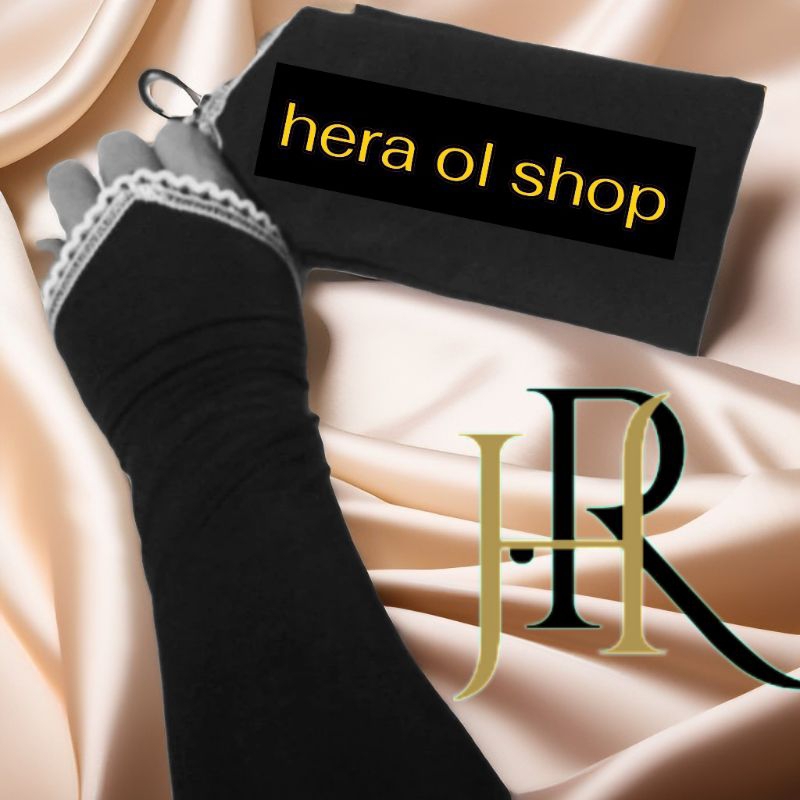 hansock tangan renda putih,hansock premium,manset tangan renda putih wanita muslimah