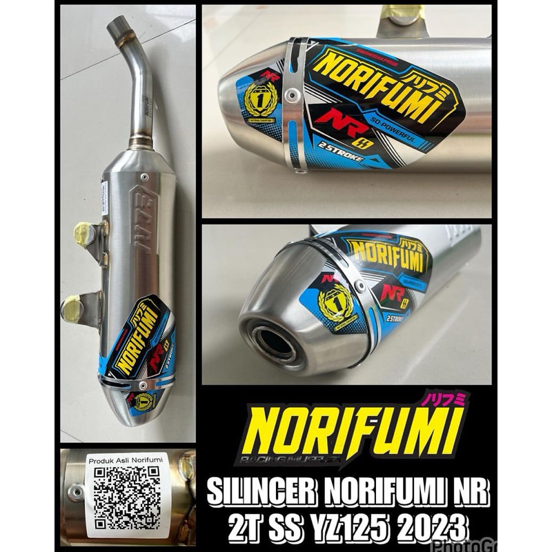 SILINCER NORIFUMI ORIGINAL NR STAINLESS YZ 125 TAHUN 23