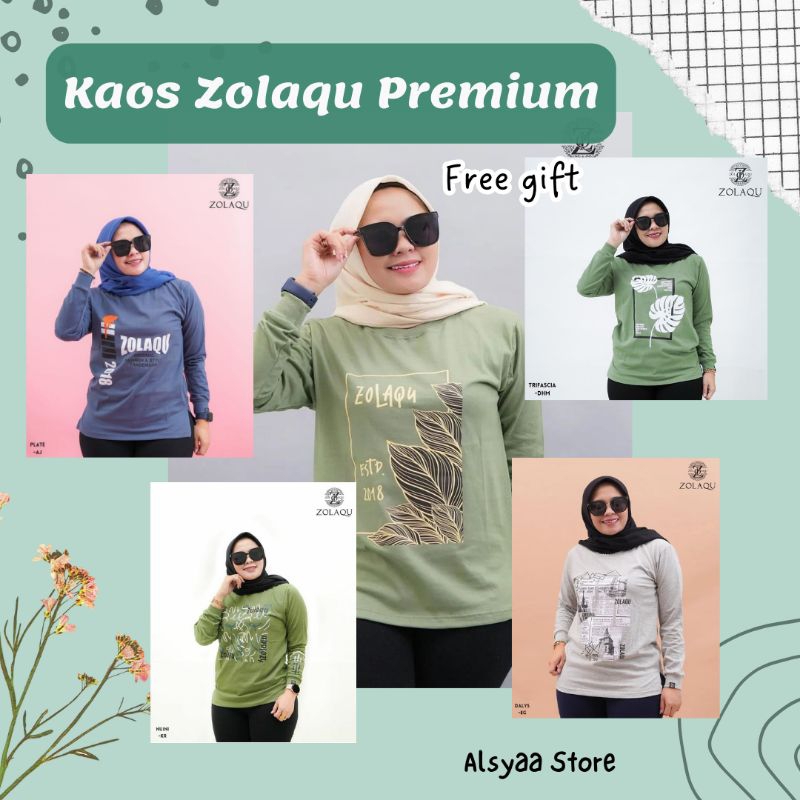 Kaos Zolaqu Premium Original Lengan Panjang L, XL, XXL, XXXL