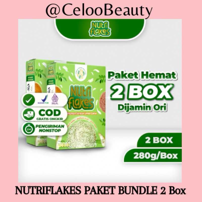 

READY MEDAN PAKET 2 BOX NUTRIFLAKES MINUMAN SEREAL SERBUK UMBI GARUT AMPUH ATASI ASAM LAMBUNG MAAG GERD