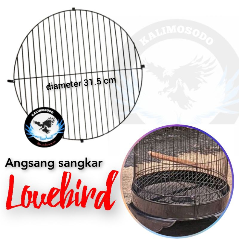 Angsang sangkar Lovebird kandang kapsul ram besi