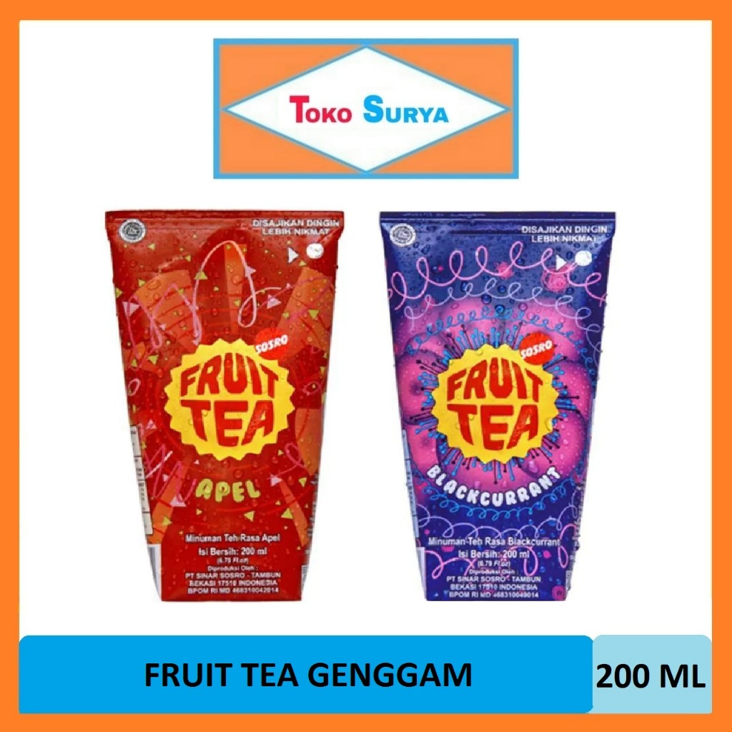 

Fruit Tea Genggam Sosro Minuman Teh Rasa Apel/Blackcurrant 200 Ml