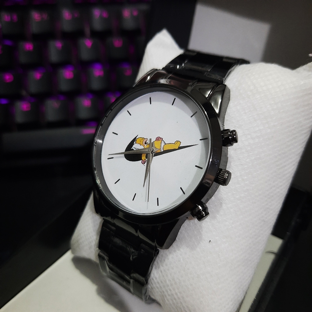 Jam Tangan Analog Pria Tali Rantai Nike The Simsons