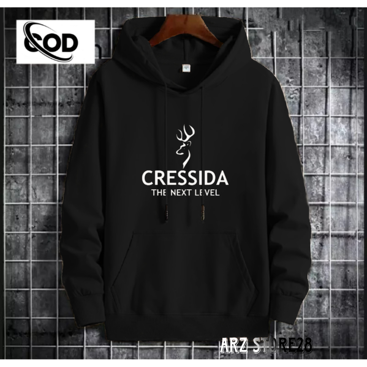 Terlaris  Free Hoodie Text Putih Cressida  Sweater Distro Terbaru Jaket Termurah Pria Wanita