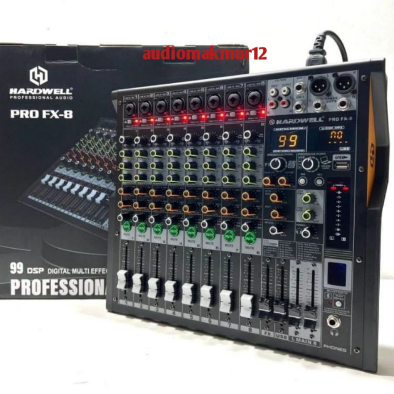 Mixer Profesional Hardwell PRO FX8 Original 8 Channel Mixer Hardwell PRO FX8