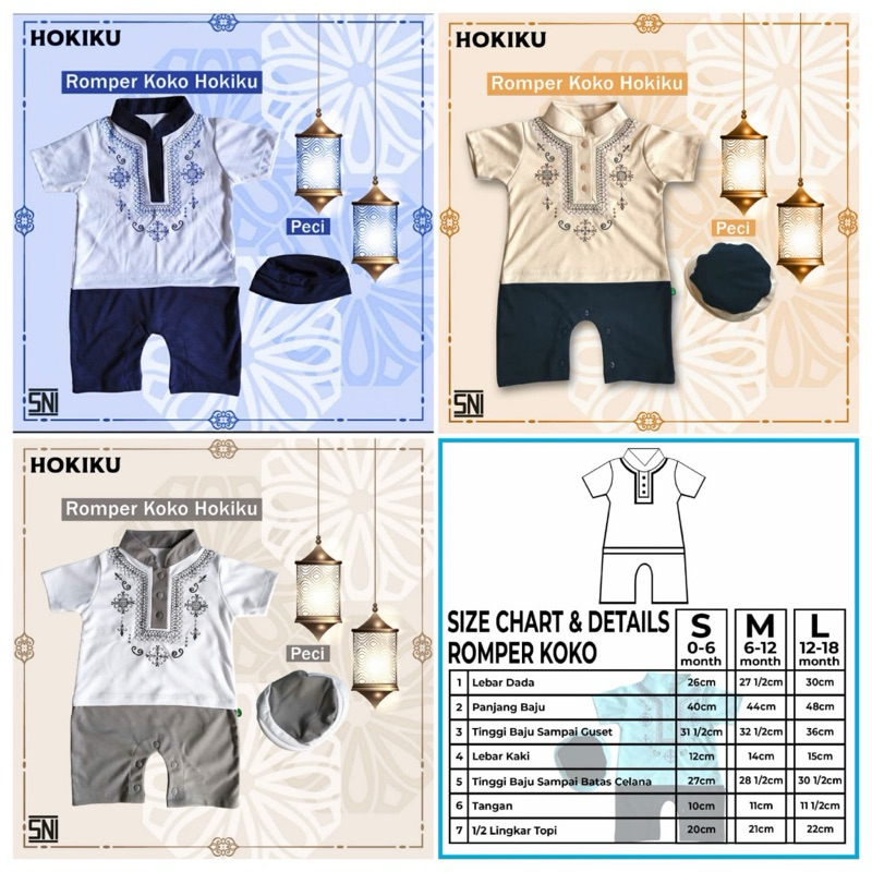 Baju Koko Bayi Laki Laki Tasmiyah Aqiqah Romper Bayi