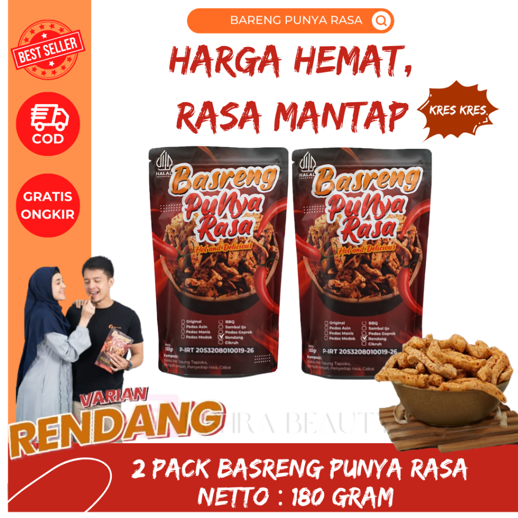 

Basreng Punya Rasa Paket Couple Isi 2 Cemilan Basreng Rasa Rendang Cocok Untuk Lauk Makan