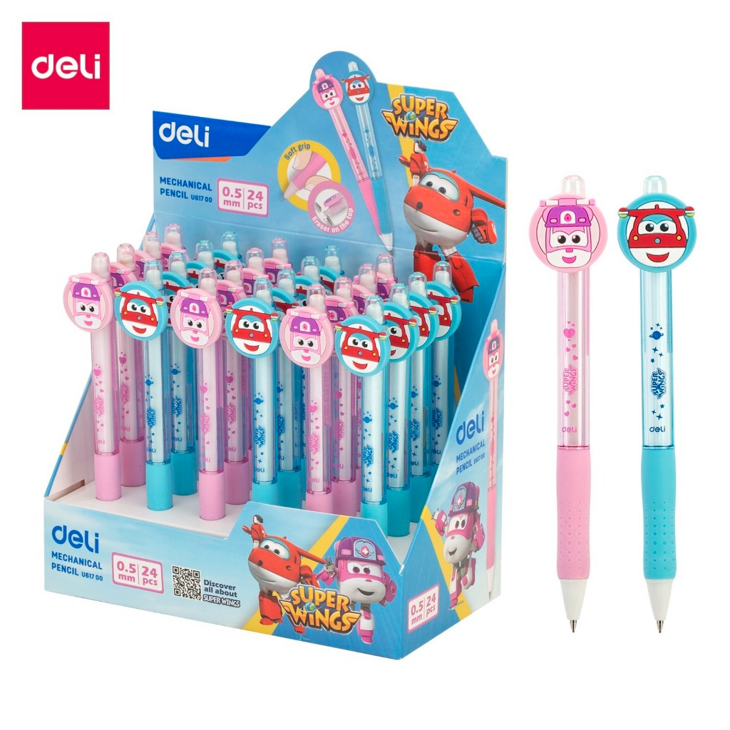 

DELI Super Wings Pensil Mekanik Pilot 0,5mm pegangan Lembut 2 warna EU61700