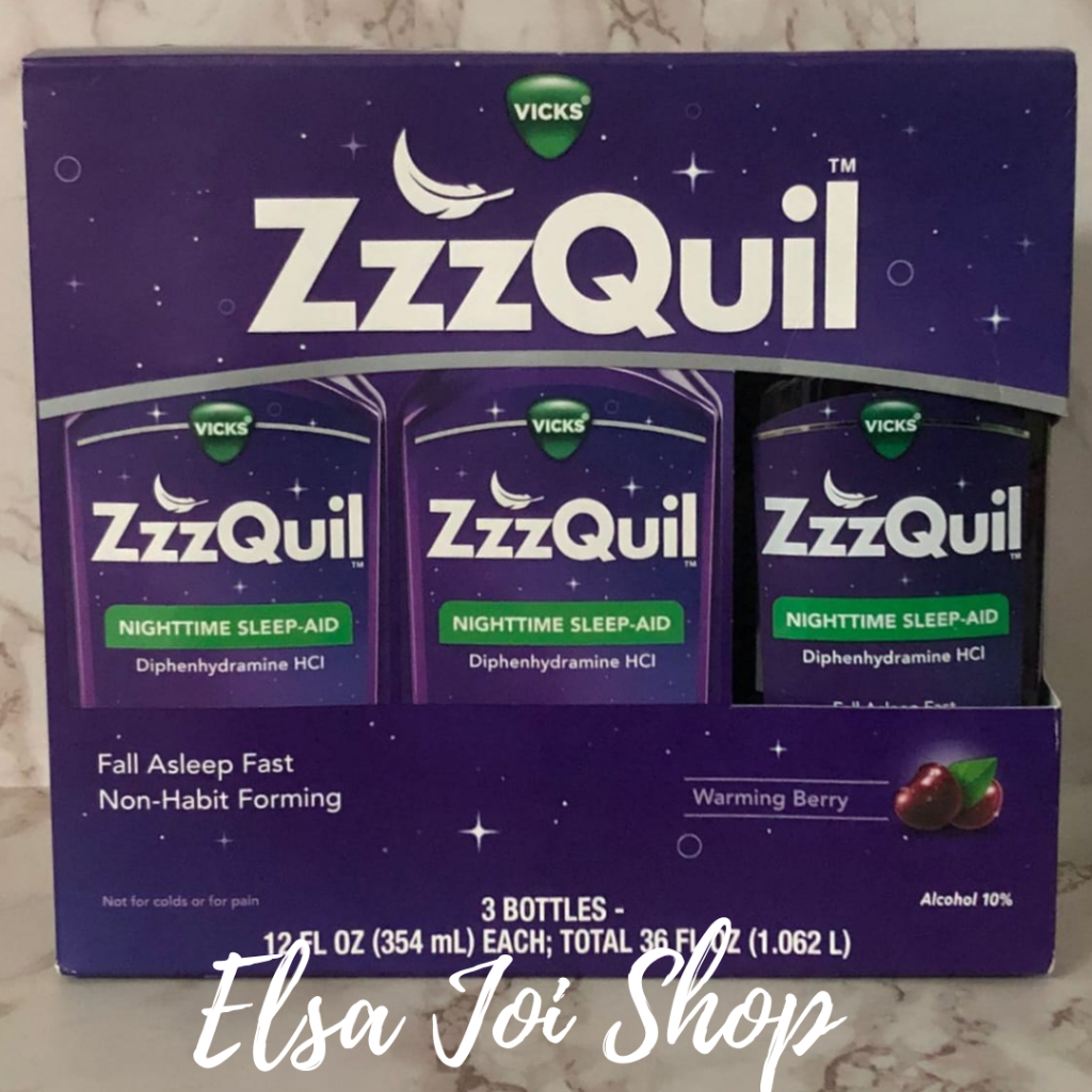 ZzzQuil Nighttime Sleep - Aid Liquid  Warming Berry - ISI 3