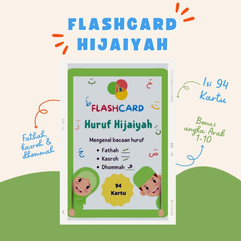 flashcard Hijaiyah | harkat fathah, kasroh, dhommah| free kartu angka Arab 1-10