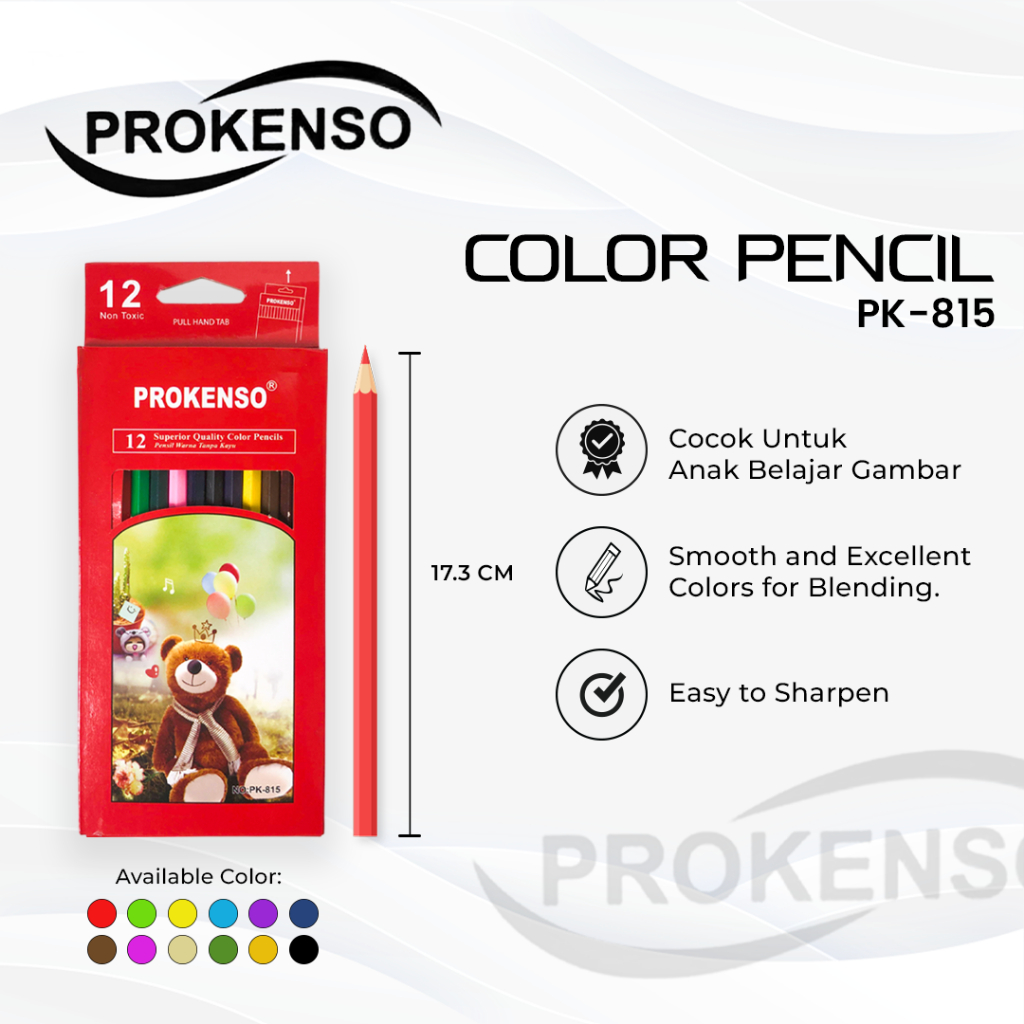 

(1 SET) Pensil Warna 12 Prokenso