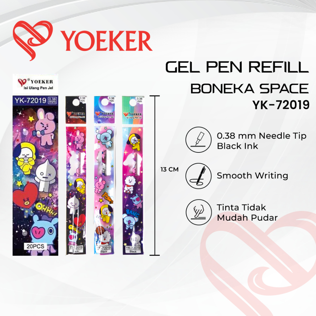 

(1 BOX) Refill Gel Pen Yoeker 72019