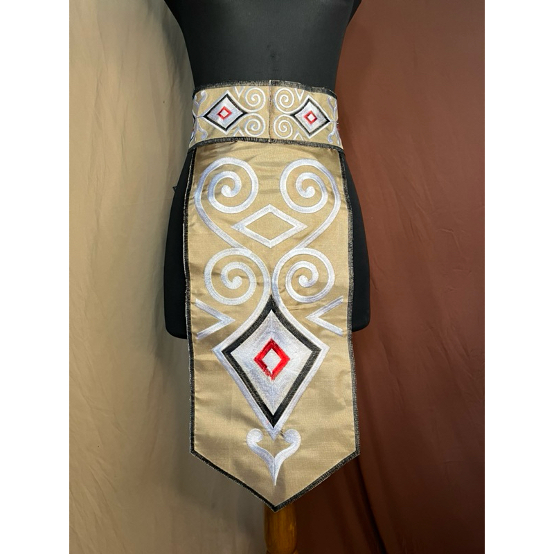 Renda bordir ikat pinggang motif papua