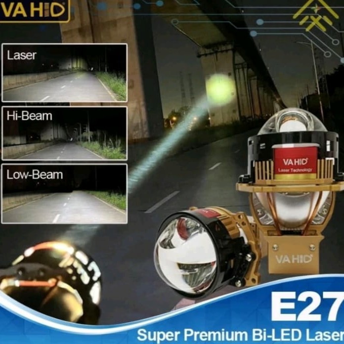 BILED VAHID E27 PREMIUM GOLD 3 INCH PEROJECTOR LASER SINGGEL